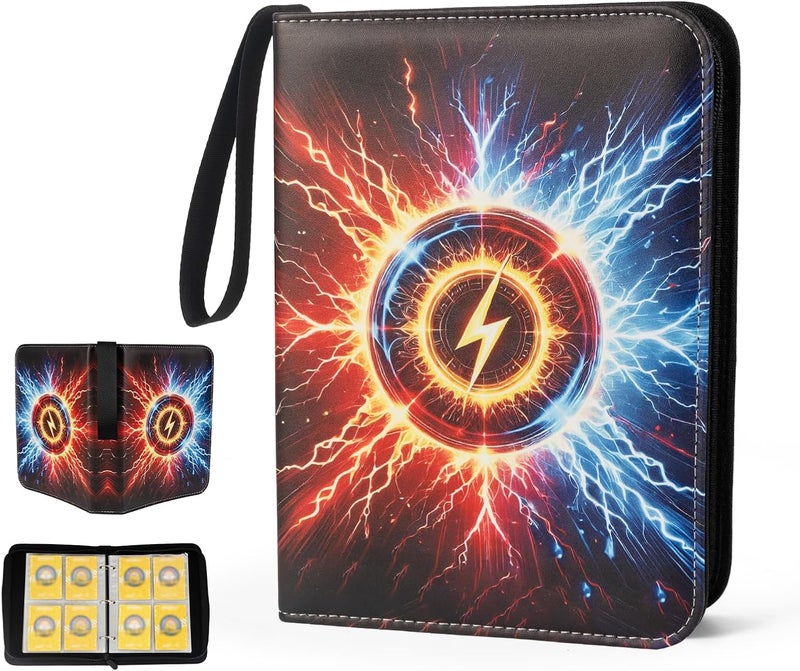 KKTROVE Trading Card Binder Album, 400 Pockets, 50 Removable 4-Pocket Pages, Waterproof (Multicolor) - Image 1